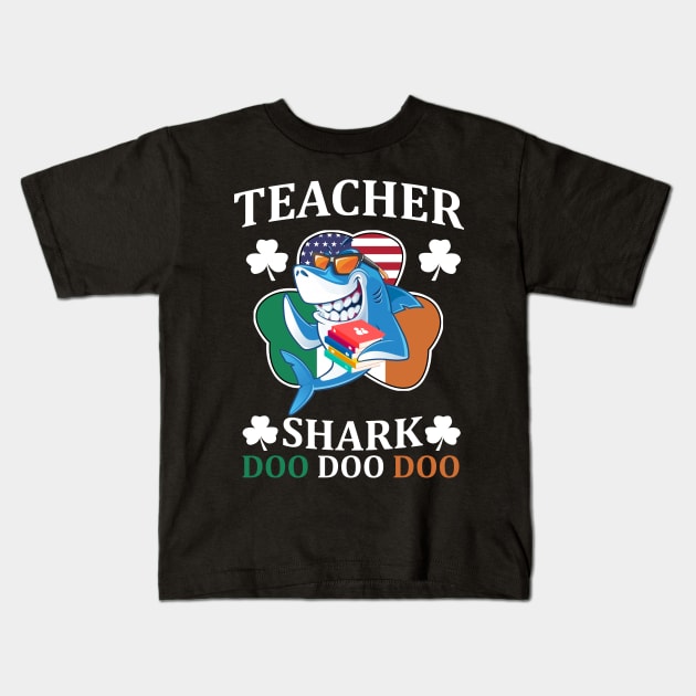 Teacher Shark Doo Doo Doo Kids T-Shirt by heryes store